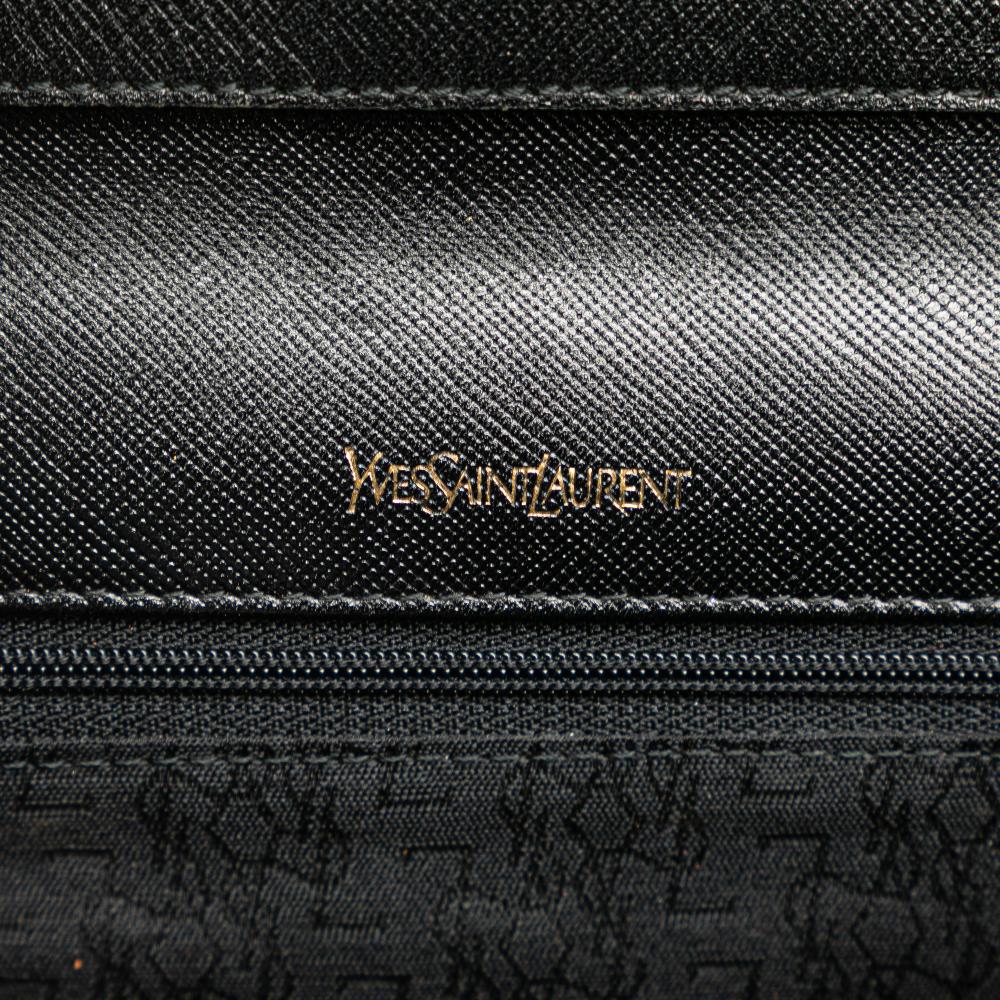 Saint Laurent B Saint Laurent Black Calf Leather Monogram Crossbody Italy