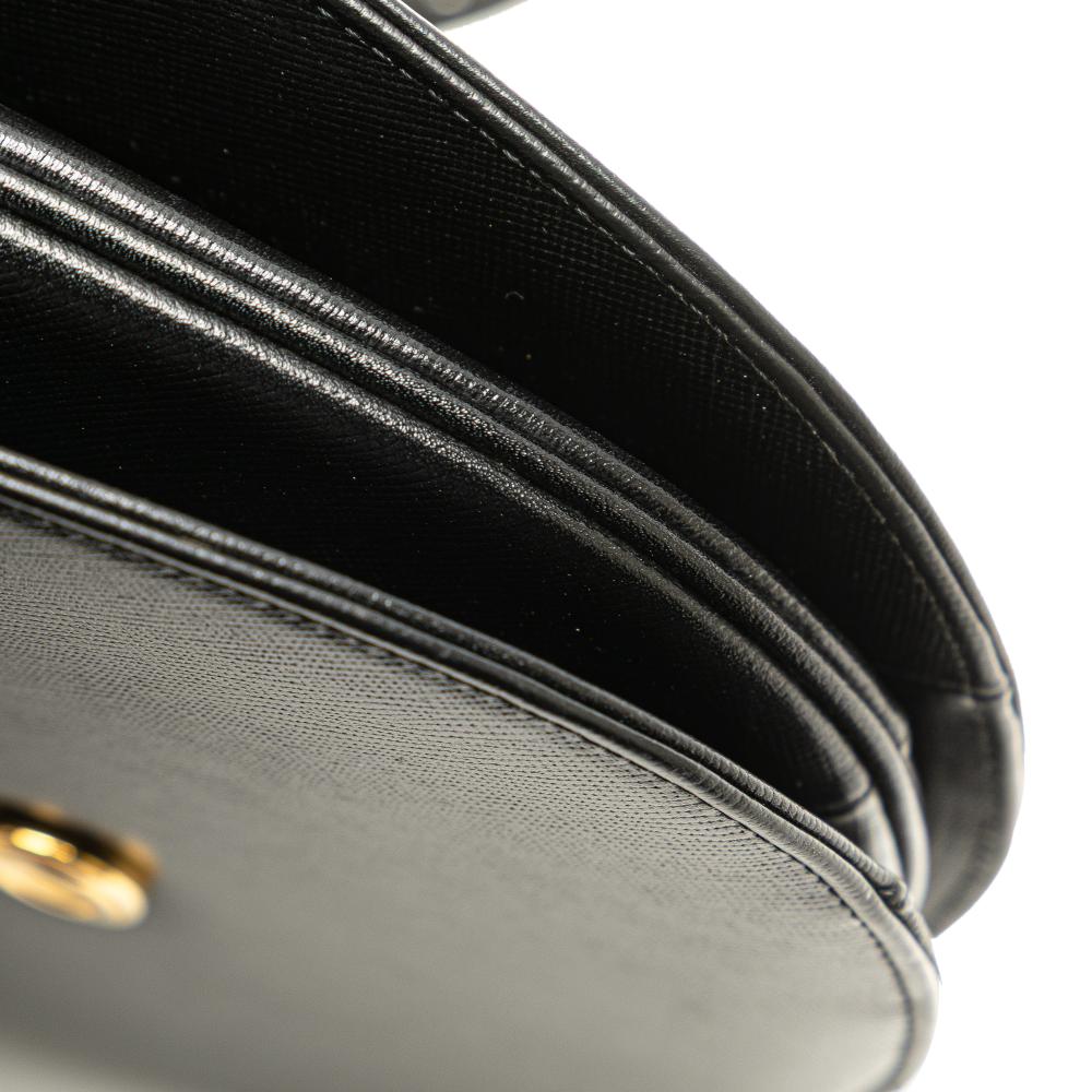 Saint Laurent B Saint Laurent Black Calf Leather Monogram Crossbody Italy