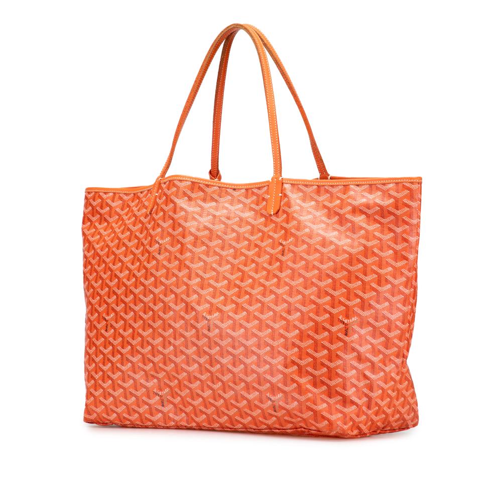 Goyard B Goyard Orange Coated Canvas Fabric Goyardine Saint Louis GM France