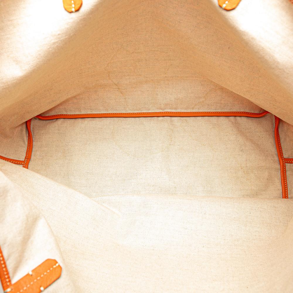 Goyard B Goyard Orange Coated Canvas Fabric Goyardine Saint Louis GM France