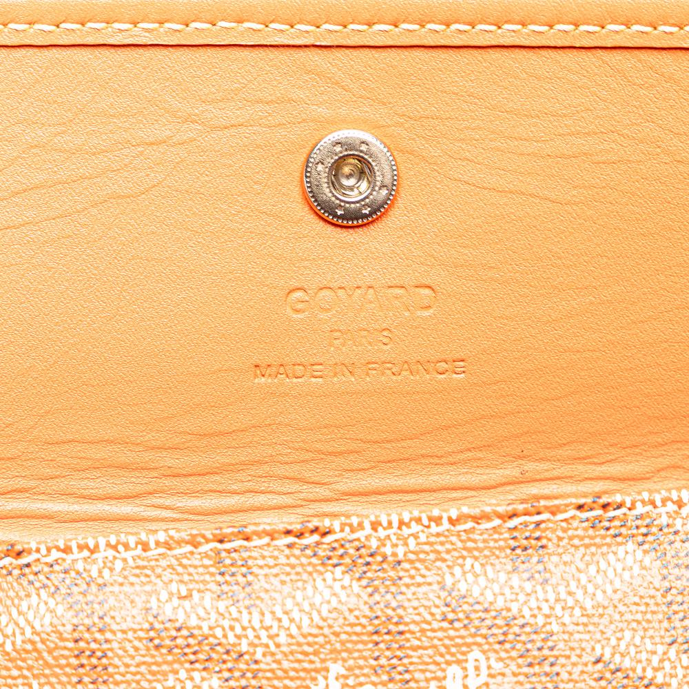 Goyard B Goyard Orange Coated Canvas Fabric Goyardine Saint Louis GM France