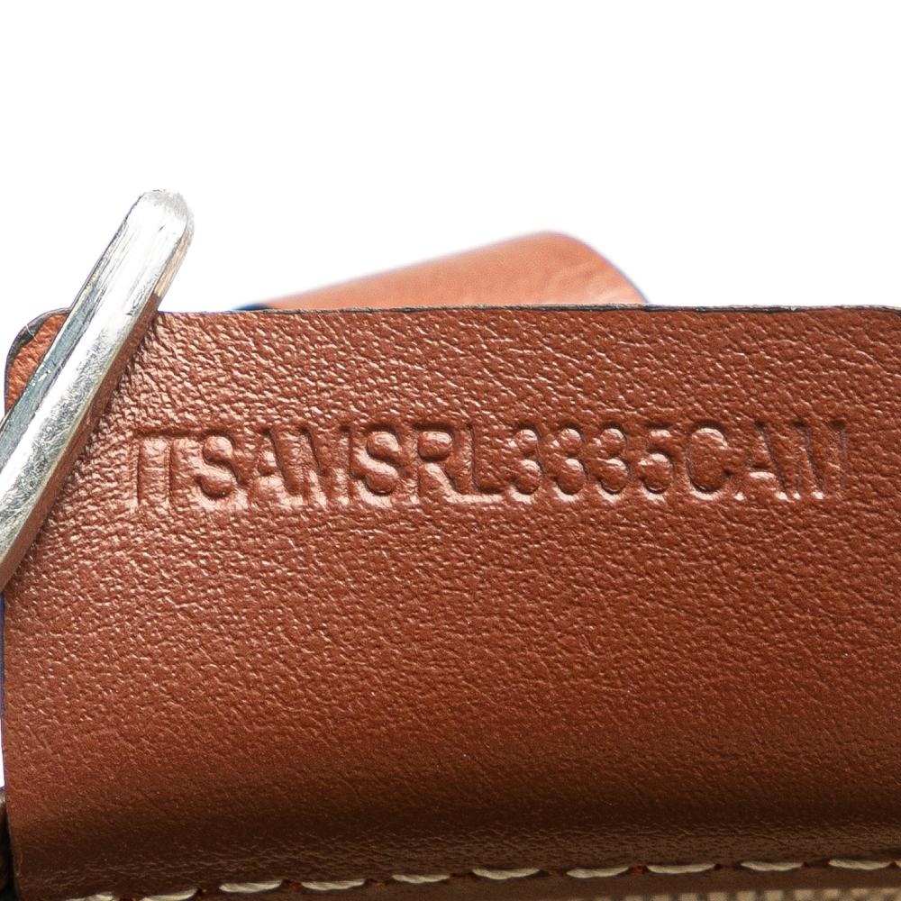 Burberry AB Burberry Brown Light Beige Canvas Fabric Printed Logo Anne Crossbody Italy