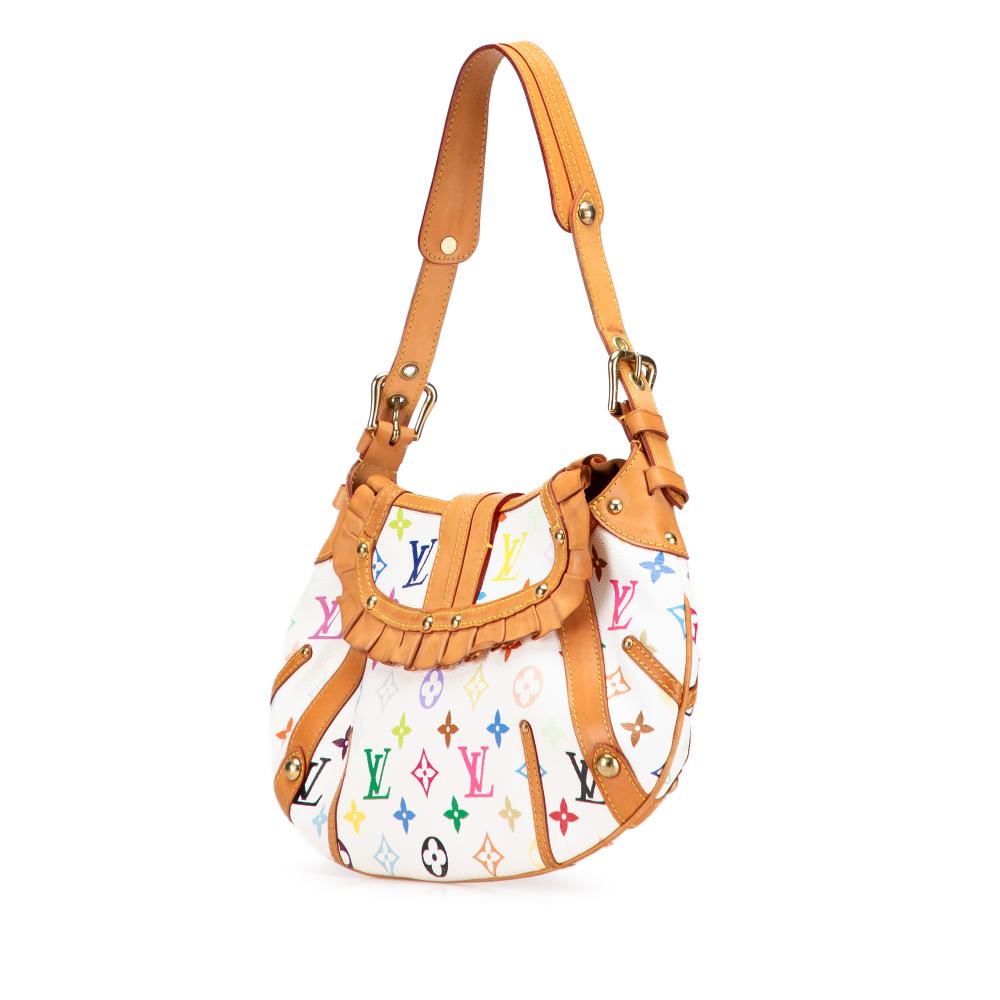 Louis Vuitton B Louis Vuitton White Monogram Multicolore Canvas Fabric Monogram Multicolore Leonor Spain
