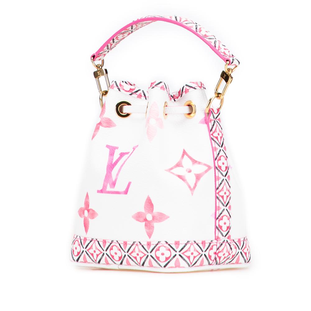 Louis Vuitton AB Louis Vuitton White Monogram Canvas Fabric Monogram Watercolor Giant By the Pool Nano Noe France