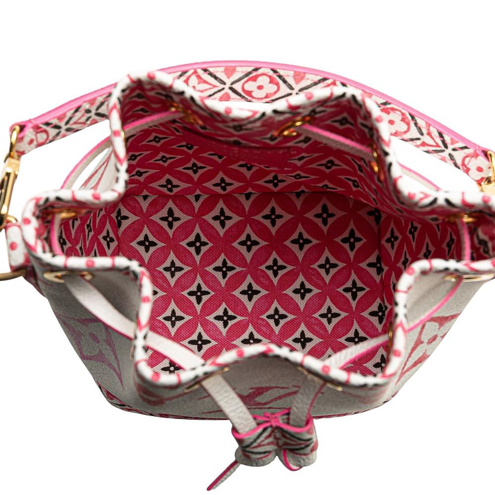 Louis Vuitton AB Louis Vuitton White Monogram Canvas Fabric Monogram Watercolor Giant By the Pool Nano Noe France