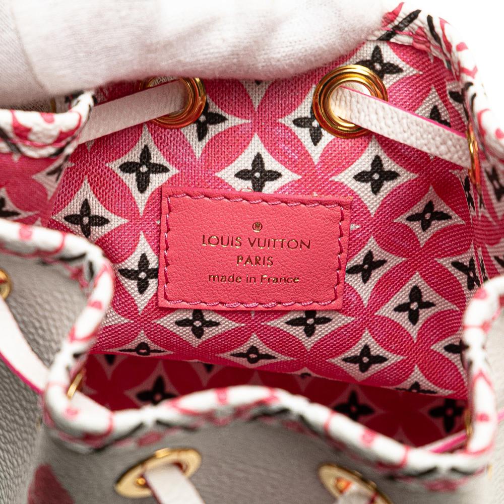 Louis Vuitton AB Louis Vuitton White Monogram Canvas Fabric Monogram Watercolor Giant By the Pool Nano Noe France