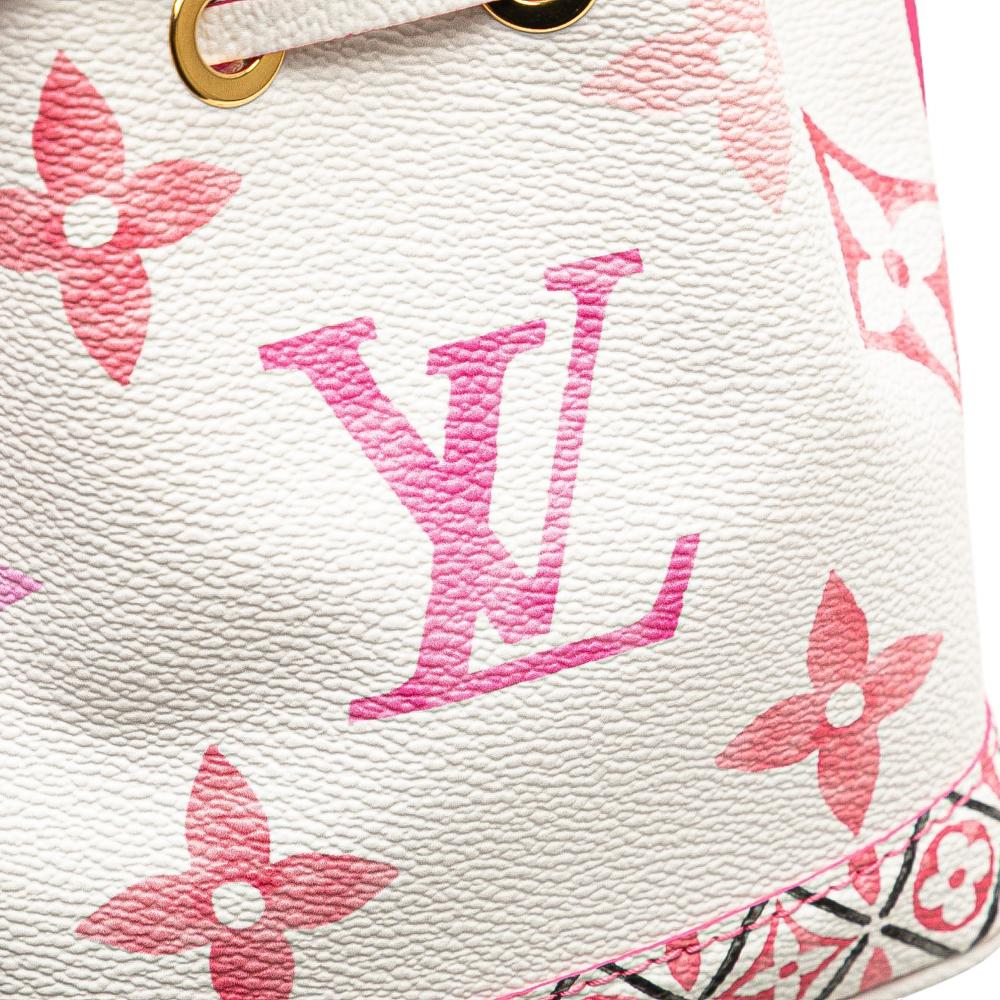 Louis Vuitton AB Louis Vuitton White Monogram Canvas Fabric Monogram Watercolor Giant By the Pool Nano Noe France