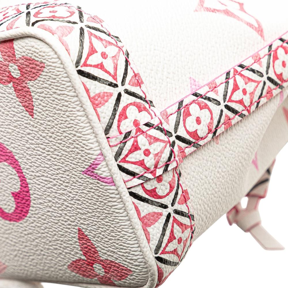 Louis Vuitton AB Louis Vuitton White Monogram Canvas Fabric Monogram Watercolor Giant By the Pool Nano Noe France