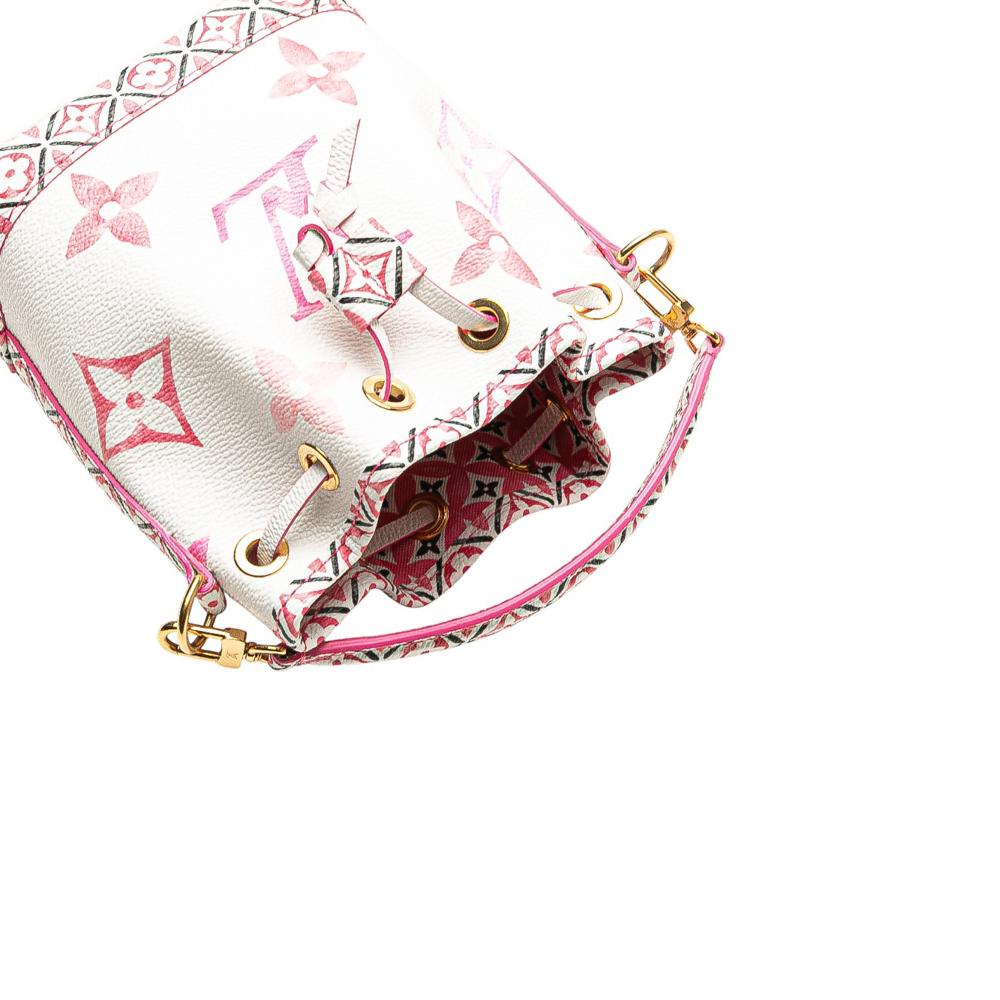 Louis Vuitton AB Louis Vuitton White Monogram Canvas Fabric Monogram Watercolor Giant By the Pool Nano Noe France