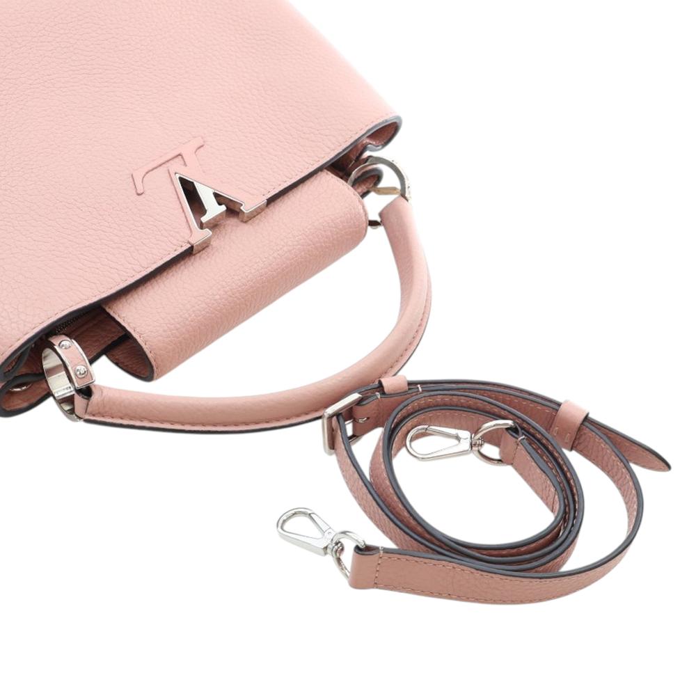 Louis Vuitton B Louis Vuitton Pink Light Pink Calf Leather Taurillon Capucines PM France