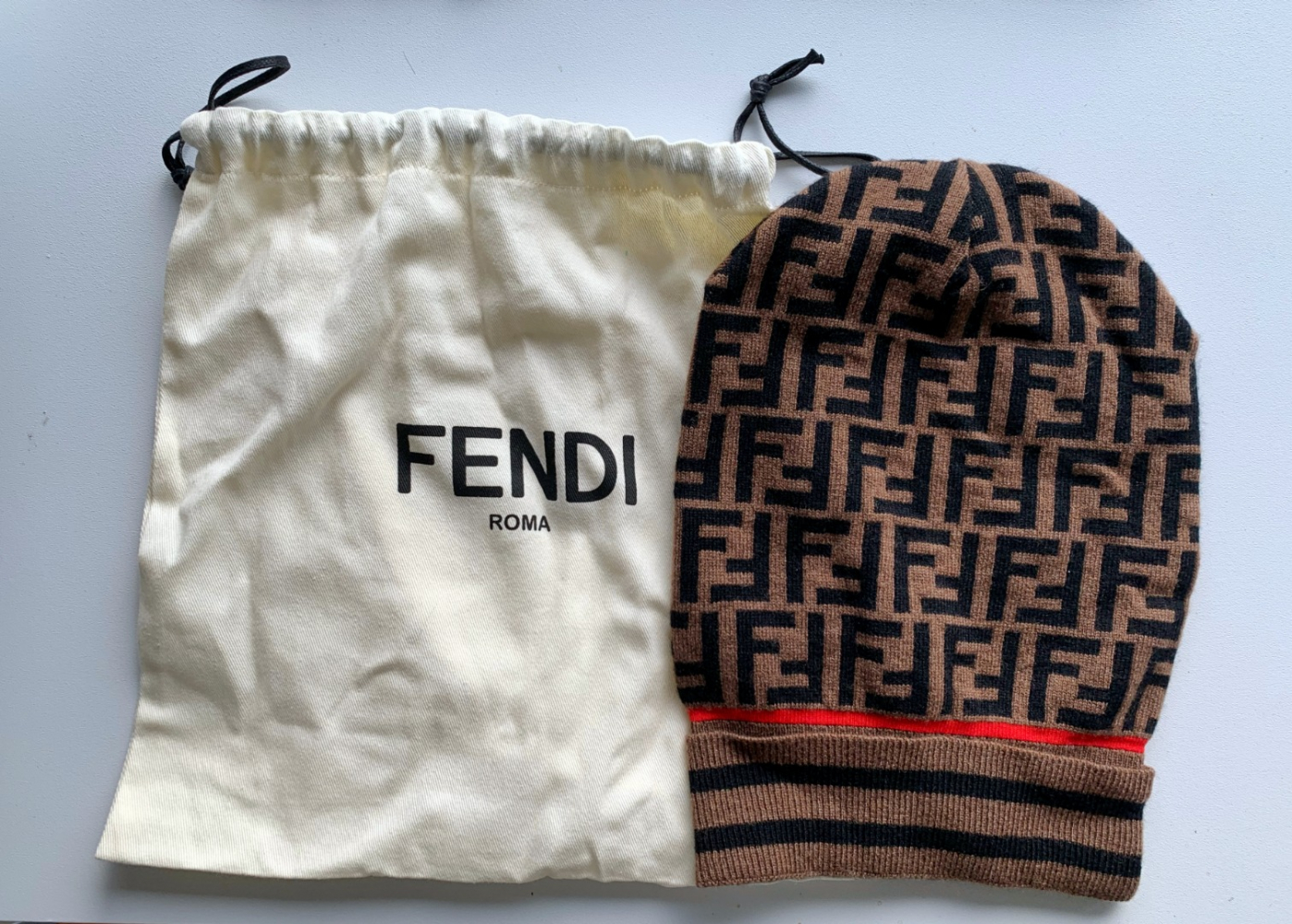 Fendi Beanie Tobacco Rosso