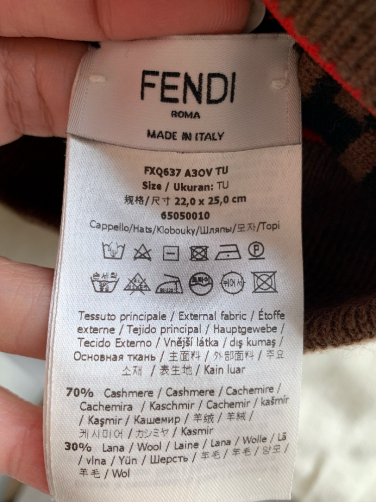 Fendi Beanie Tobacco Rosso