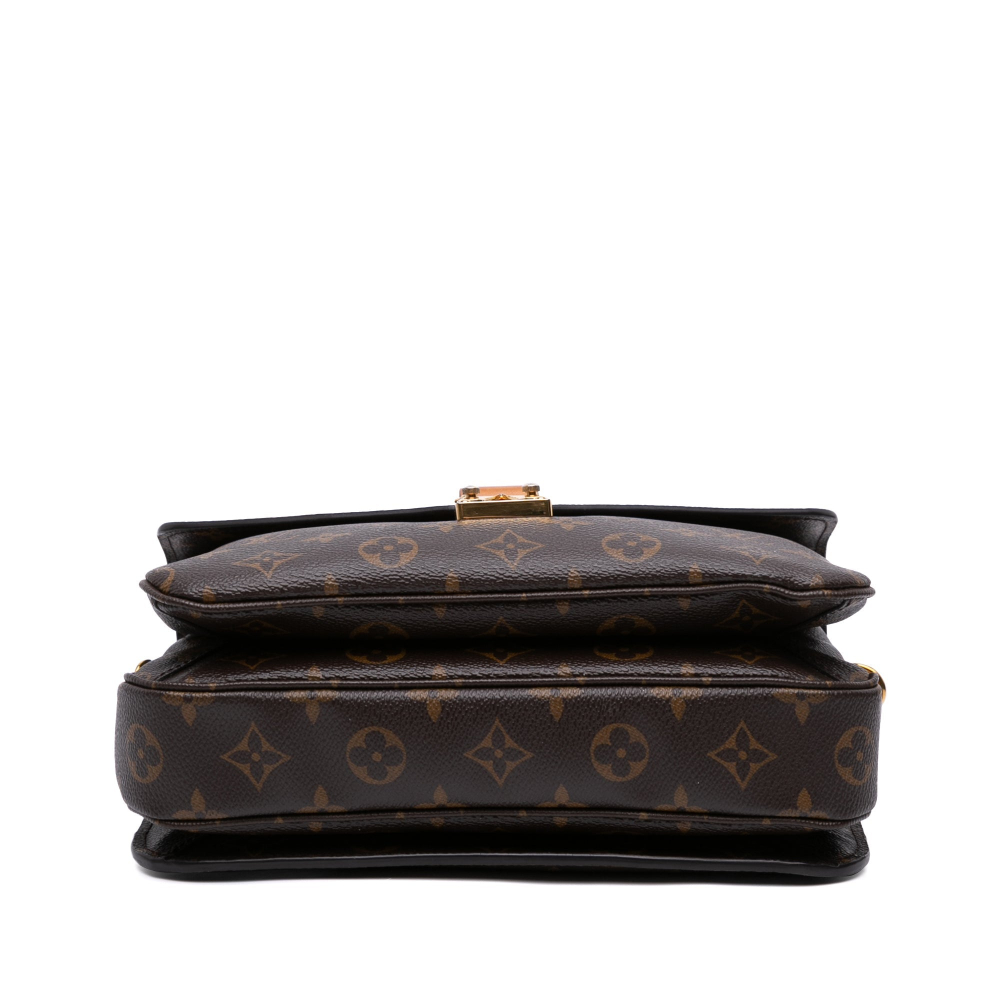 Louis Vuitton Pochette Métis Canvas Flap Crossbody Brown