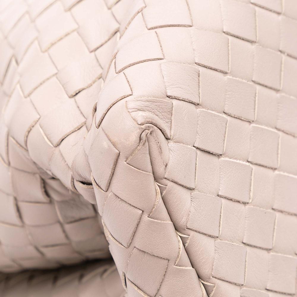 Bottega Veneta B Bottega Veneta Brown Light Beige Nappa Leather Leather Medium Nappa Intrecciato Roma Tote Italy