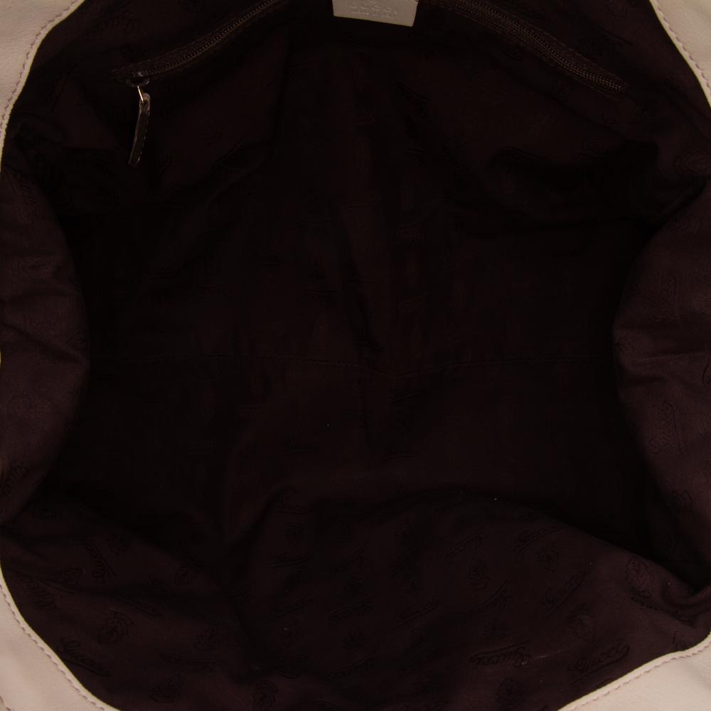 Gucci B Gucci Brown Beige Calf Leather Guccissima Sukey Satchel Italy