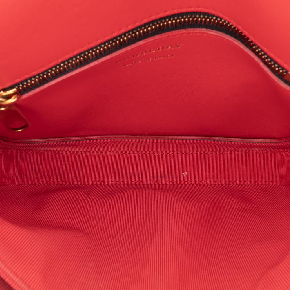 Burberry B Burberry Brown Beige Canvas Fabric Haymarket Check 1983 Link Flap Italy