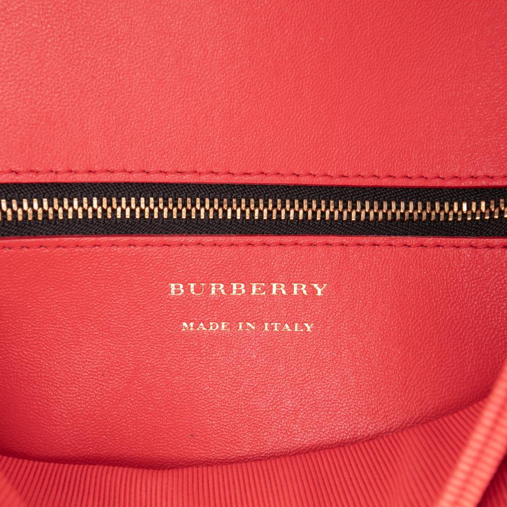 Burberry B Burberry Brown Beige Canvas Fabric Haymarket Check 1983 Link Flap Italy