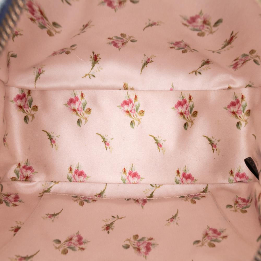 Gucci B Gucci Blue Denim Denim Fabric Small GG Marmont Embroidered Matelasse Crossbody Italy