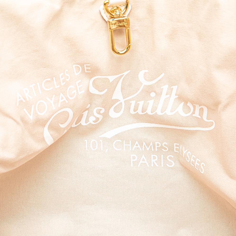 Louis Vuitton B Louis Vuitton Brown Beige with White Canvas Fabric Monogram Cabas Ipanema PM France