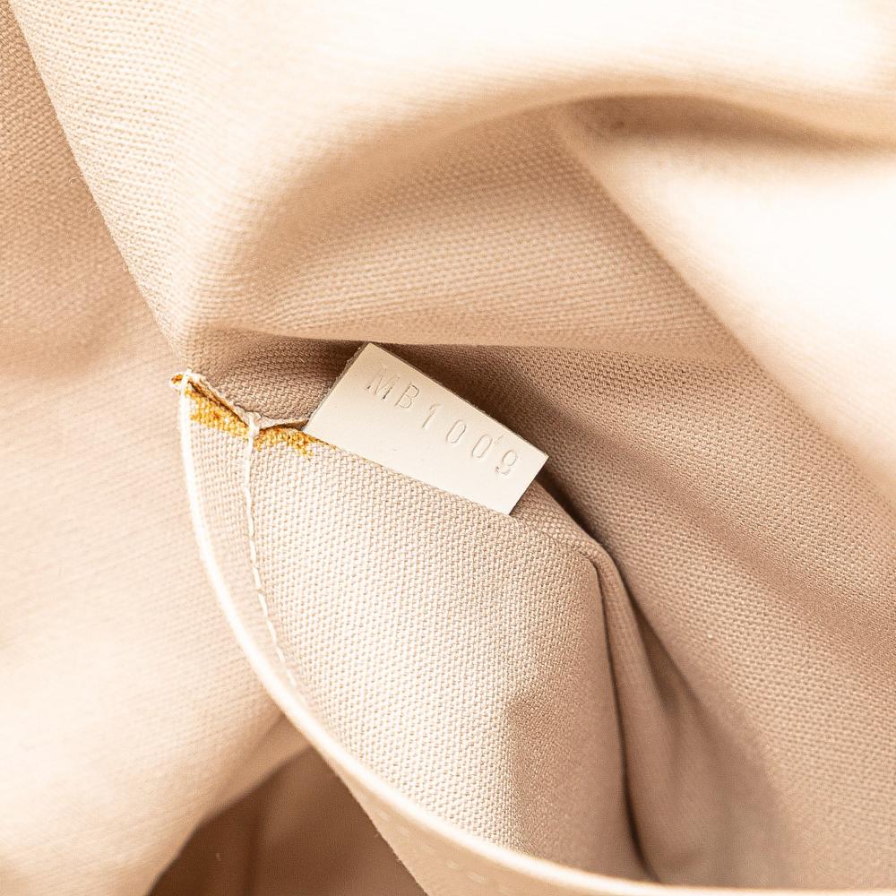 Louis Vuitton B Louis Vuitton Brown Beige with White Canvas Fabric Monogram Cabas Ipanema PM France