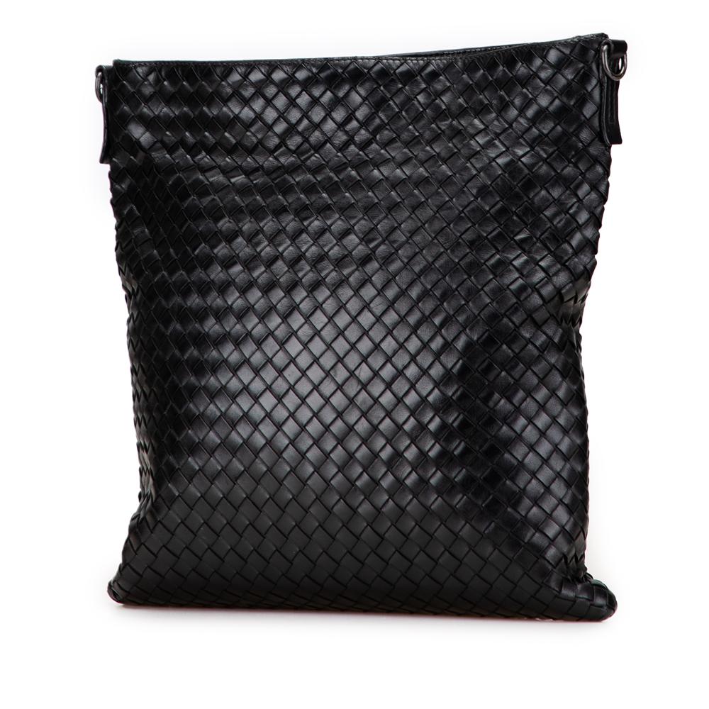 Bottega Veneta B Bottega Veneta Black Nappa Leather Leather Nappa Intrecciato VN Crossbody Italy