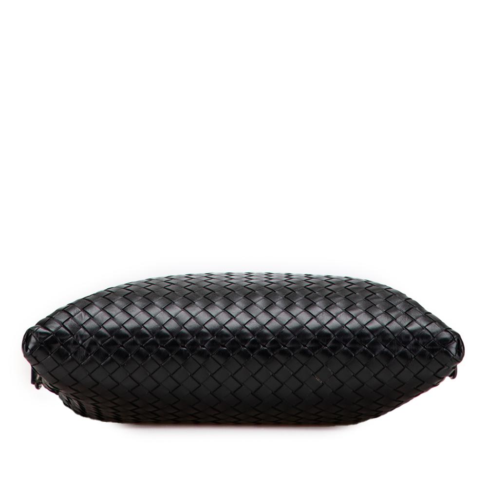 Bottega Veneta B Bottega Veneta Black Nappa Leather Leather Nappa Intrecciato VN Crossbody Italy