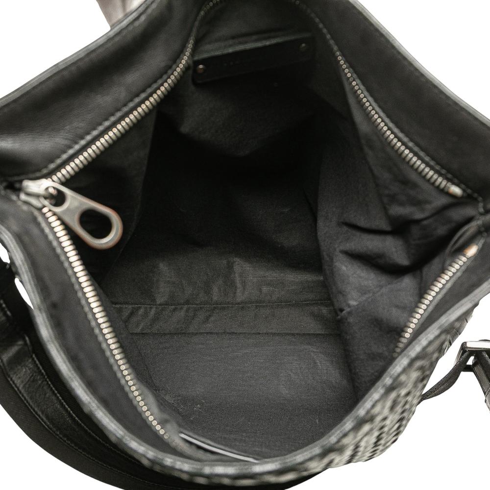 Bottega Veneta B Bottega Veneta Black Nappa Leather Leather Nappa Intrecciato VN Crossbody Italy
