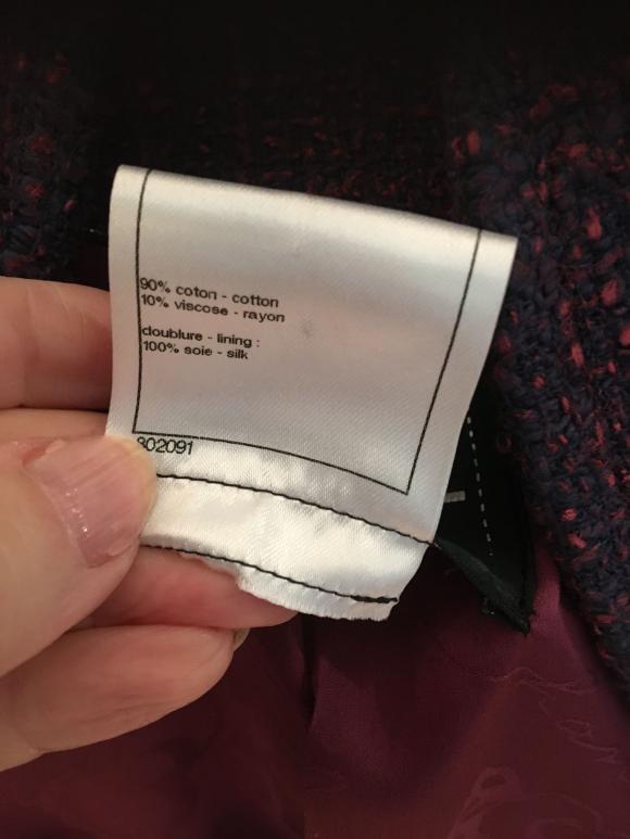 Chanel Purple Tweed Double Breasted Coat