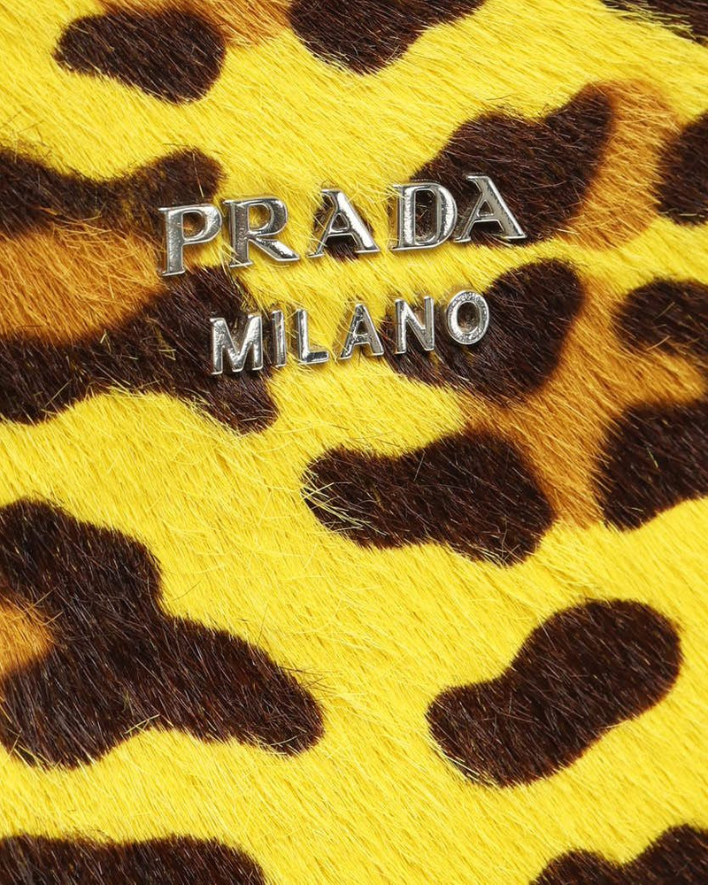 Prada Leopard Twin Pocket Handbag
