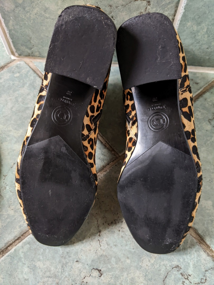 Dune Leopard-print fur booties Lagenlook 39