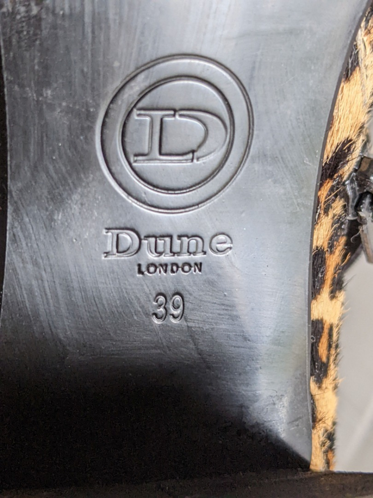 Dune Leopard-print fur booties Lagenlook 39