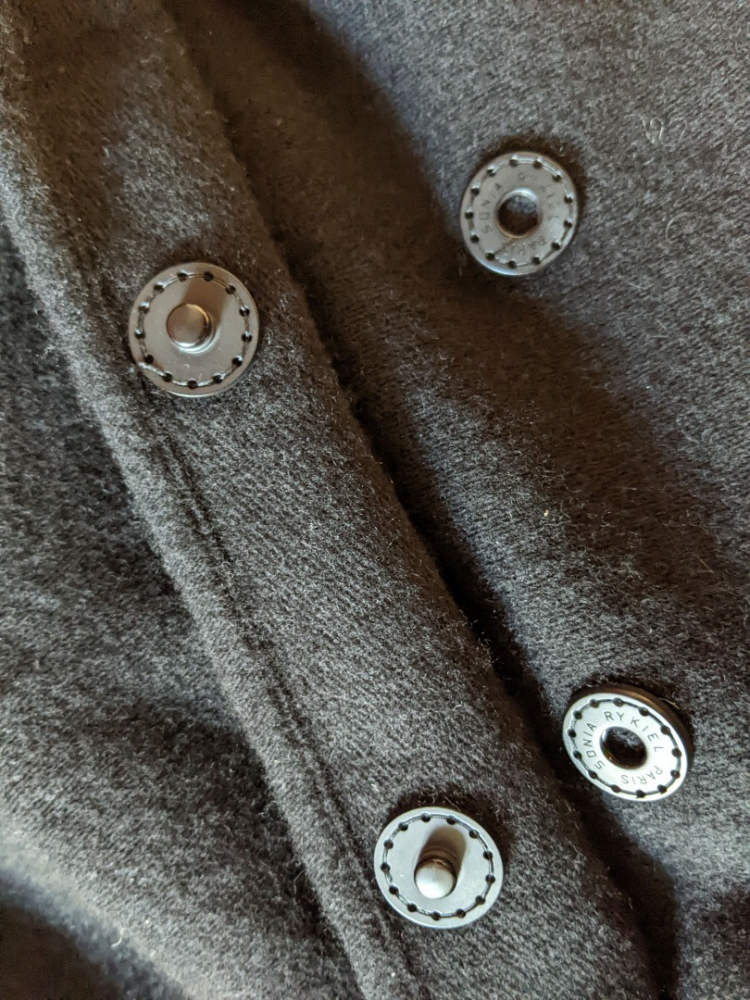 Sonia Rykiel Manteau noir mi-saison 30% cachemire M