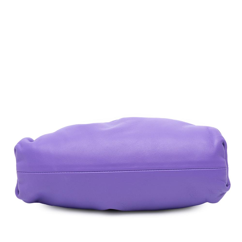 Bottega Veneta AB Bottega Veneta Purple Lambskin Leather Leather Lambskin The Mini Pouch Crossbody Italy