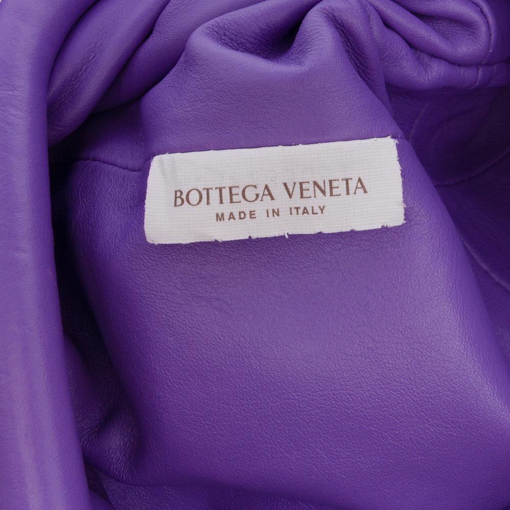 Bottega Veneta AB Bottega Veneta Purple Lambskin Leather Leather Lambskin The Mini Pouch Crossbody Italy