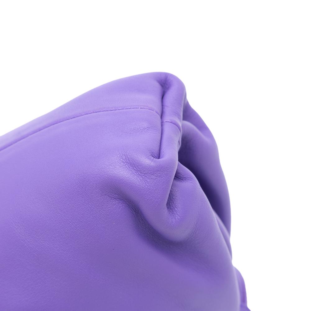 Bottega Veneta AB Bottega Veneta Purple Lambskin Leather Leather Lambskin The Mini Pouch Crossbody Italy