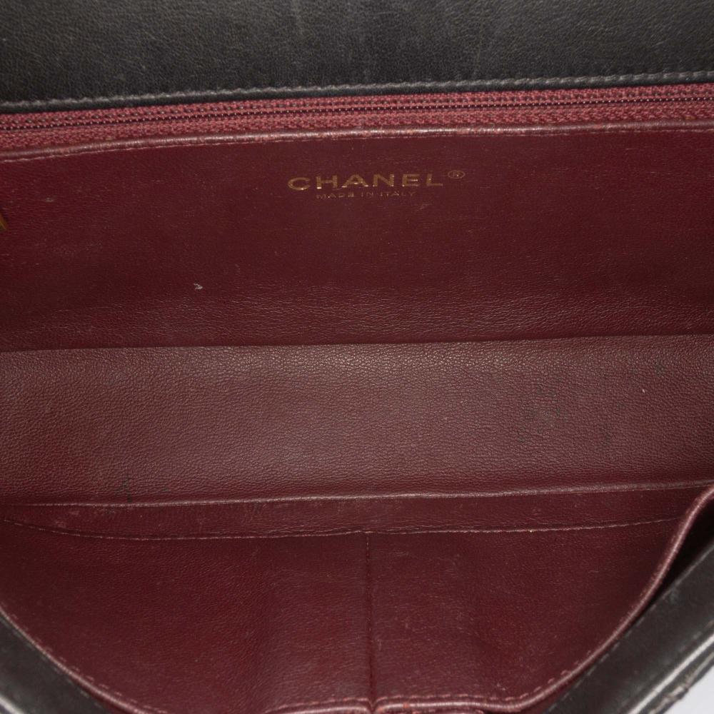 Chanel B Chanel Black Caviar Leather Leather Medium Caviar CC Filigree Flap Italy