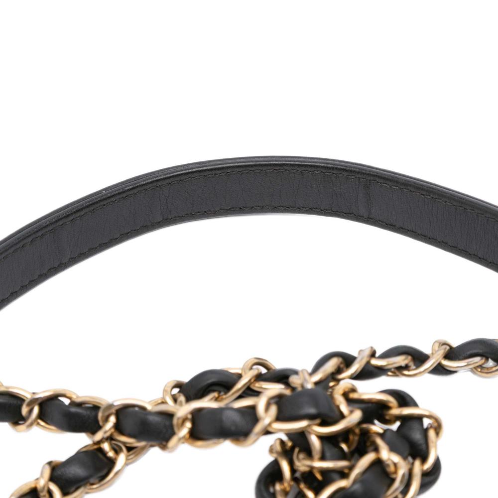 Chanel B Chanel Black Caviar Leather Leather Medium Caviar CC Filigree Flap Italy