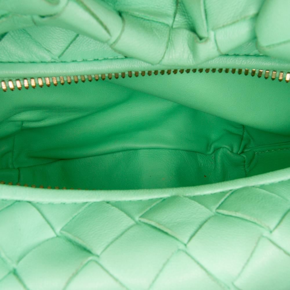 Bottega Veneta B Bottega Veneta Green Light Green Nappa Leather Leather Mini Nappa Intrecciato Jodie Italy