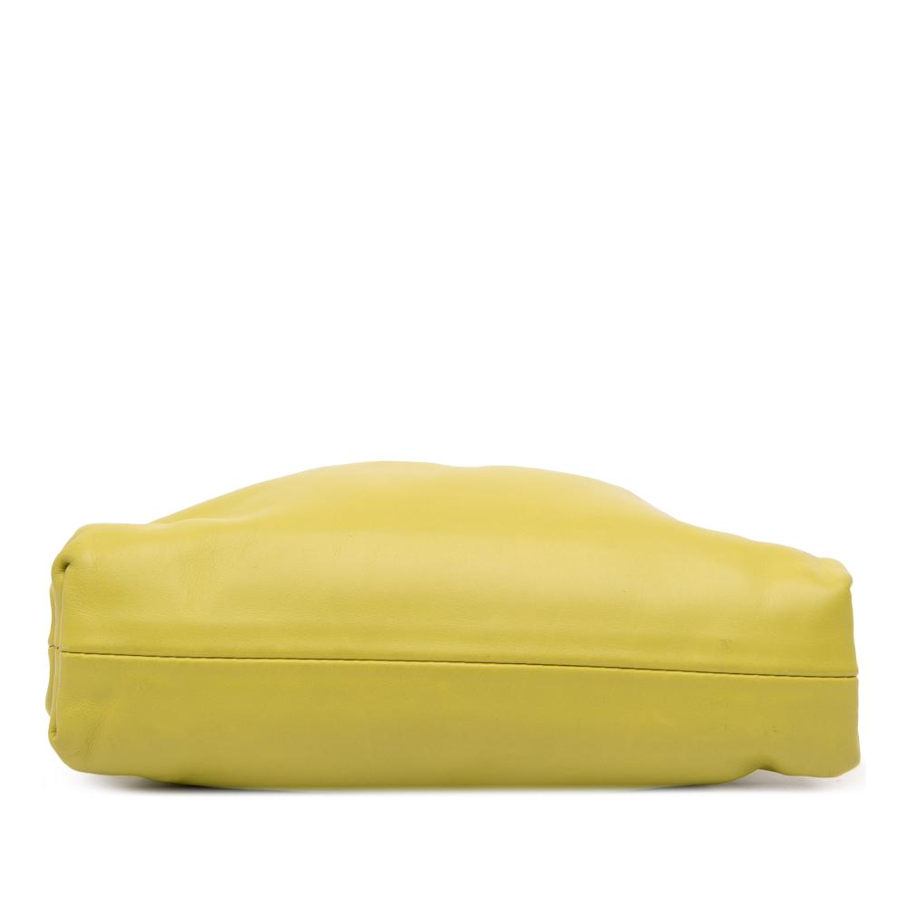 Bottega Veneta Yellow Neon Yellow Lambskin Leather Leather Lambskin The Mini Pouch Crossbody Italy
