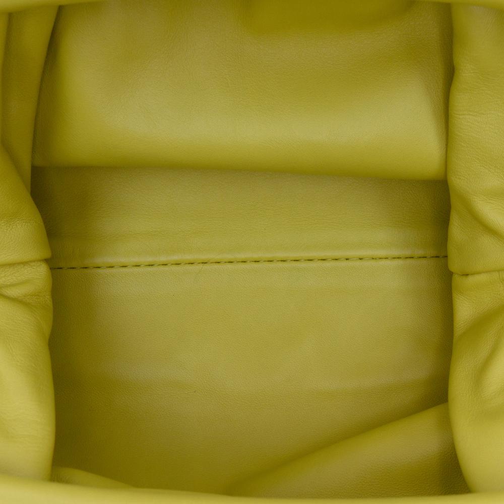 Bottega Veneta Yellow Neon Yellow Lambskin Leather Leather Lambskin The Mini Pouch Crossbody Italy