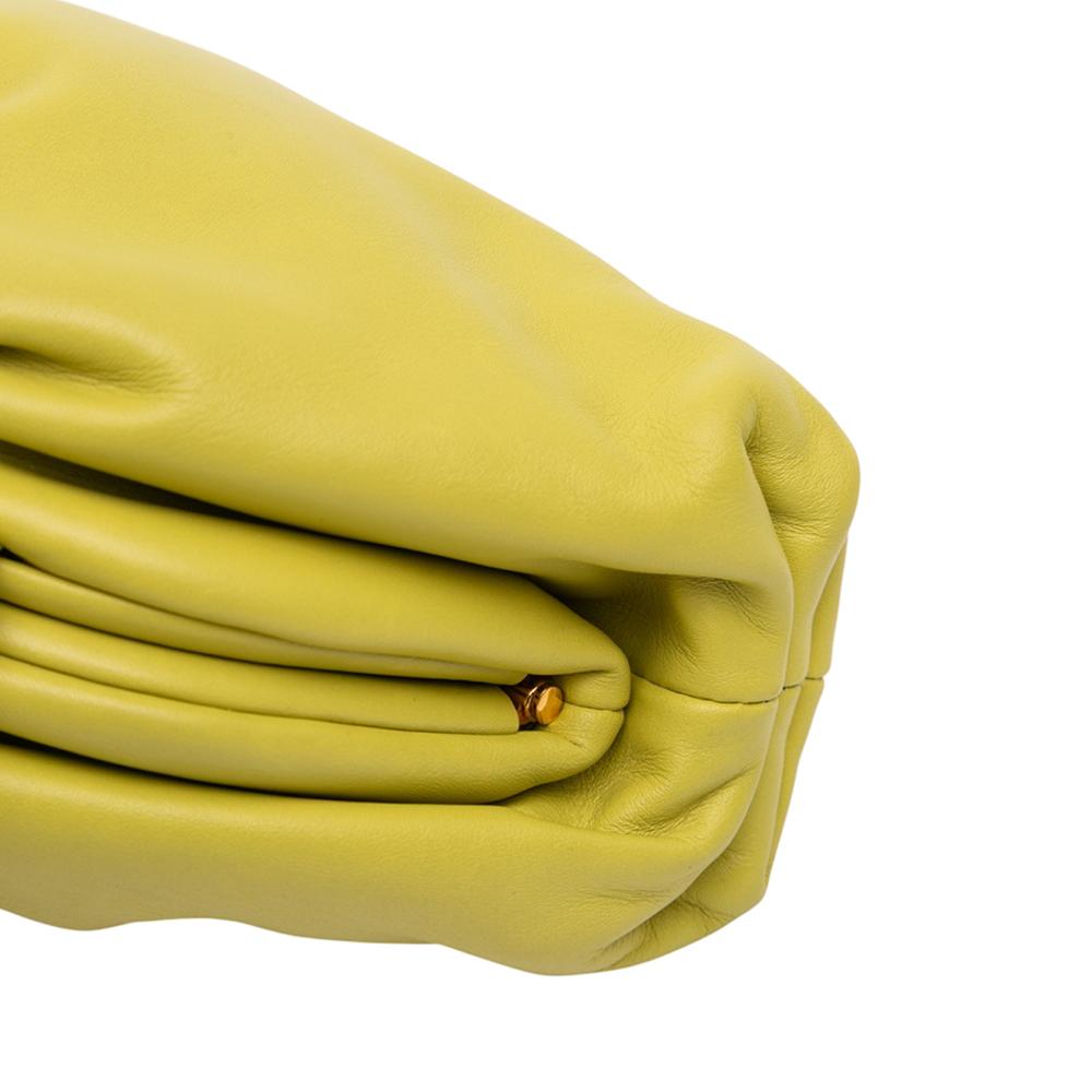 Bottega Veneta Yellow Neon Yellow Lambskin Leather Leather Lambskin The Mini Pouch Crossbody Italy