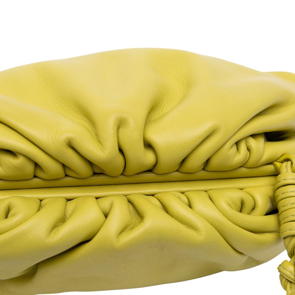 Bottega Veneta Yellow Neon Yellow Lambskin Leather Leather Lambskin The Mini Pouch Crossbody Italy