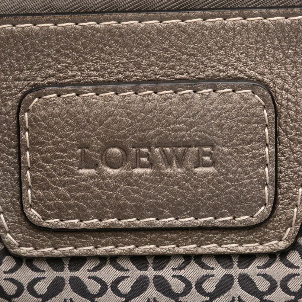 Loewe AB LOEWE Brown Beige Canvas Fabric Anagram Tote China