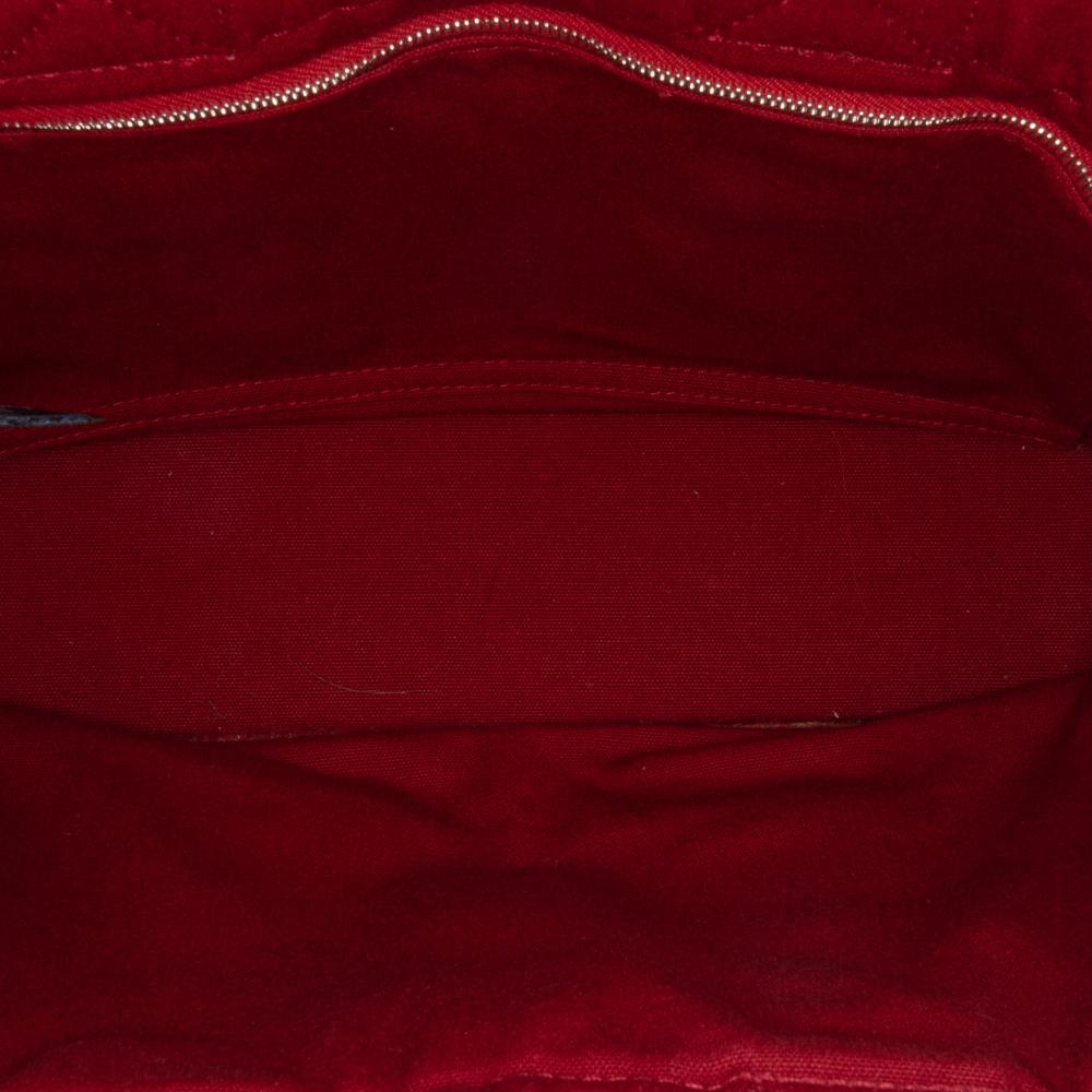 Hermès B Hermès Red Canvas Fabric Fourre Tout PM France