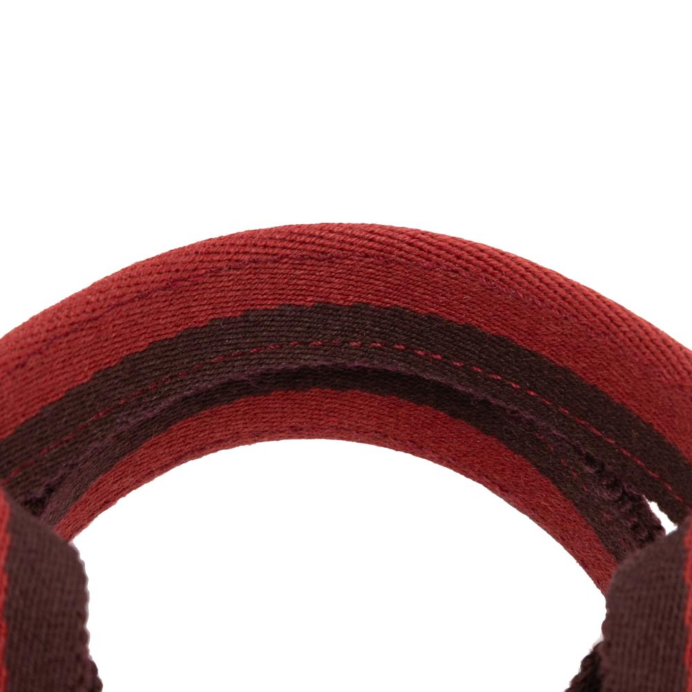 Hermès B Hermès Red Canvas Fabric Fourre Tout PM France