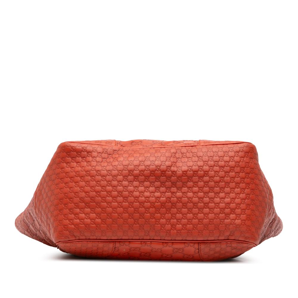 Gucci B Gucci Orange Calf Leather Guccissima Bree Tote Italy