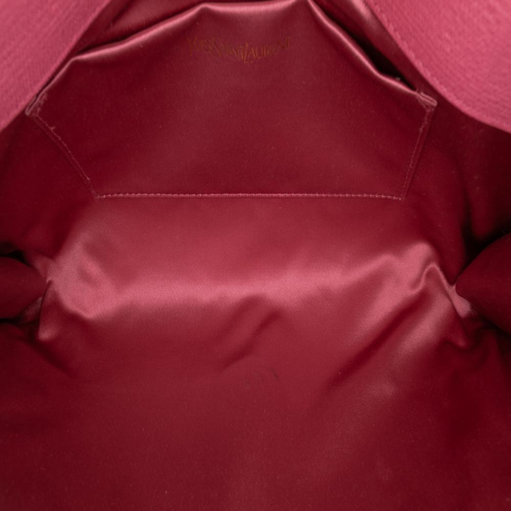 Saint Laurent B Saint Laurent Pink Calf Leather Textured skin Chyc Ligne Clutch Italy