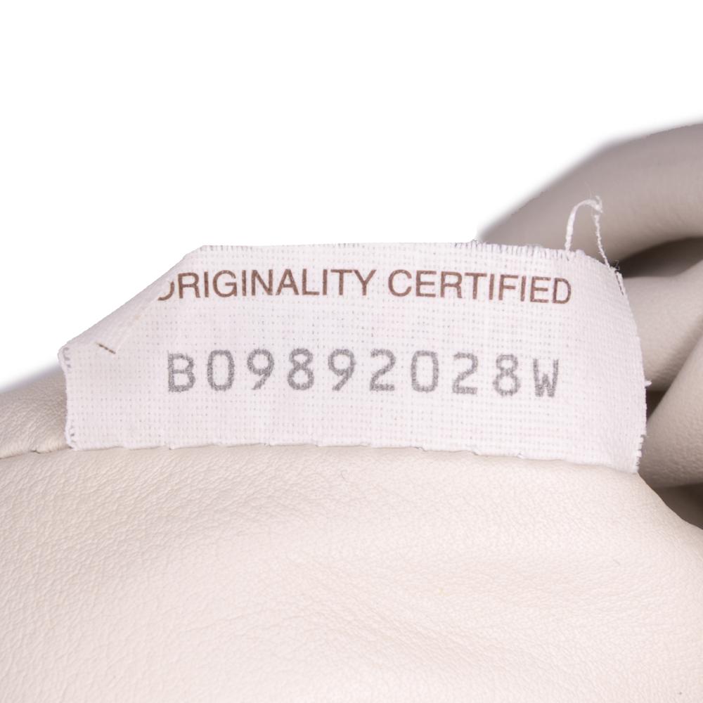 Bottega Veneta AB Bottega Veneta White Ivory Lambskin Leather Leather Lambskin The Mini Pouch Crossbody Italy