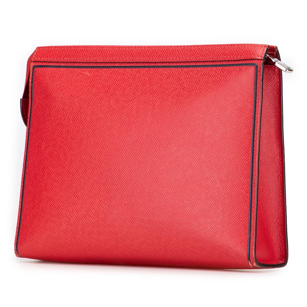 Louis Vuitton B Louis Vuitton Red Taiga Leather Leather Taiga Pochette Voyage MM France