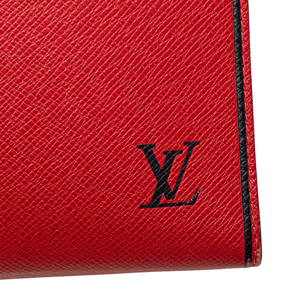 Louis Vuitton B Louis Vuitton Red Taiga Leather Leather Taiga Pochette Voyage MM France